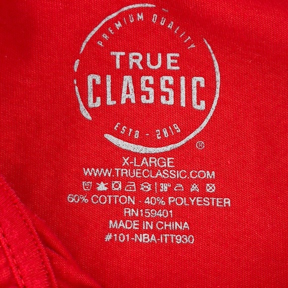 True Classic Mens Red Polo Shirt Short Sleeve Casual Everyday Top‎ XL - Picture 4 of 5
